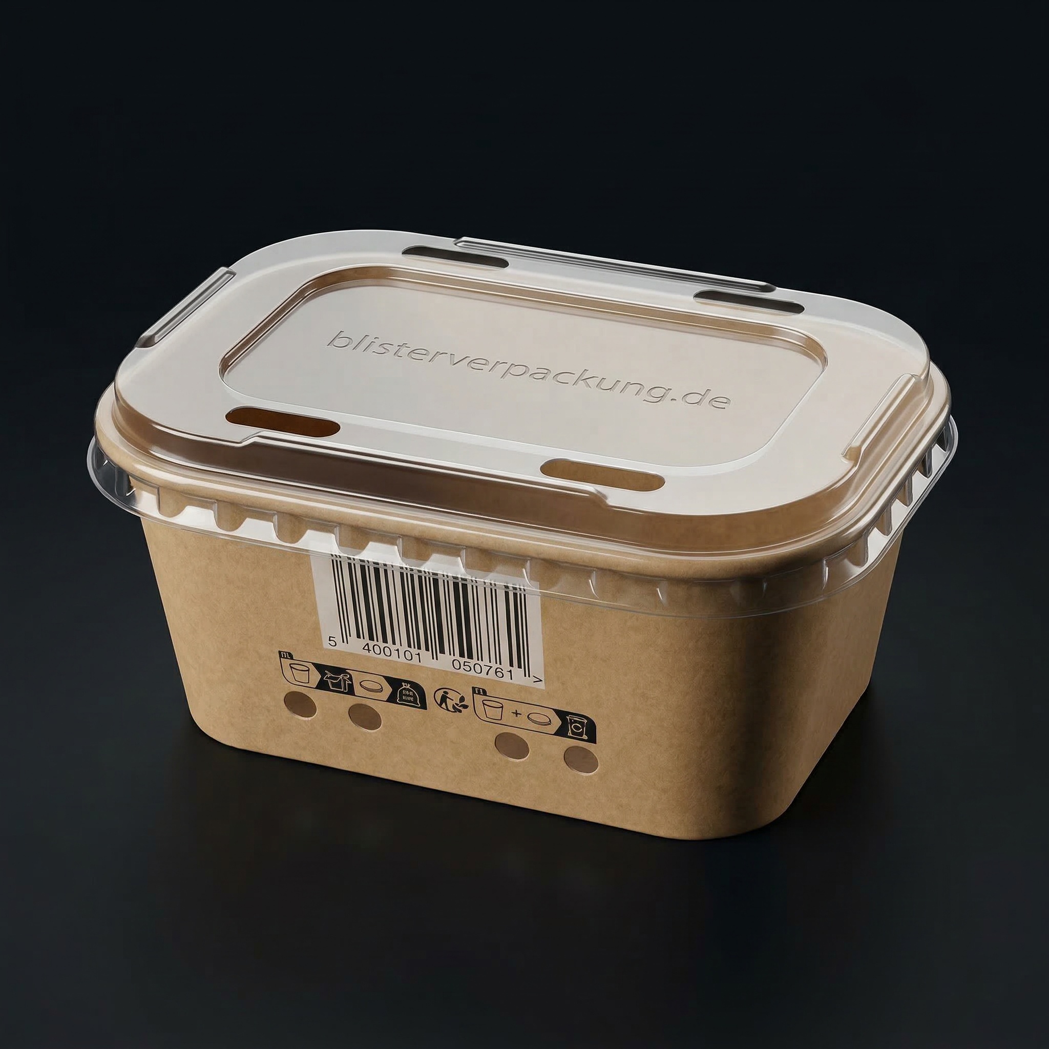 Berry packaging fruit tray cardboard with PET lid — Scafa Thermoforming