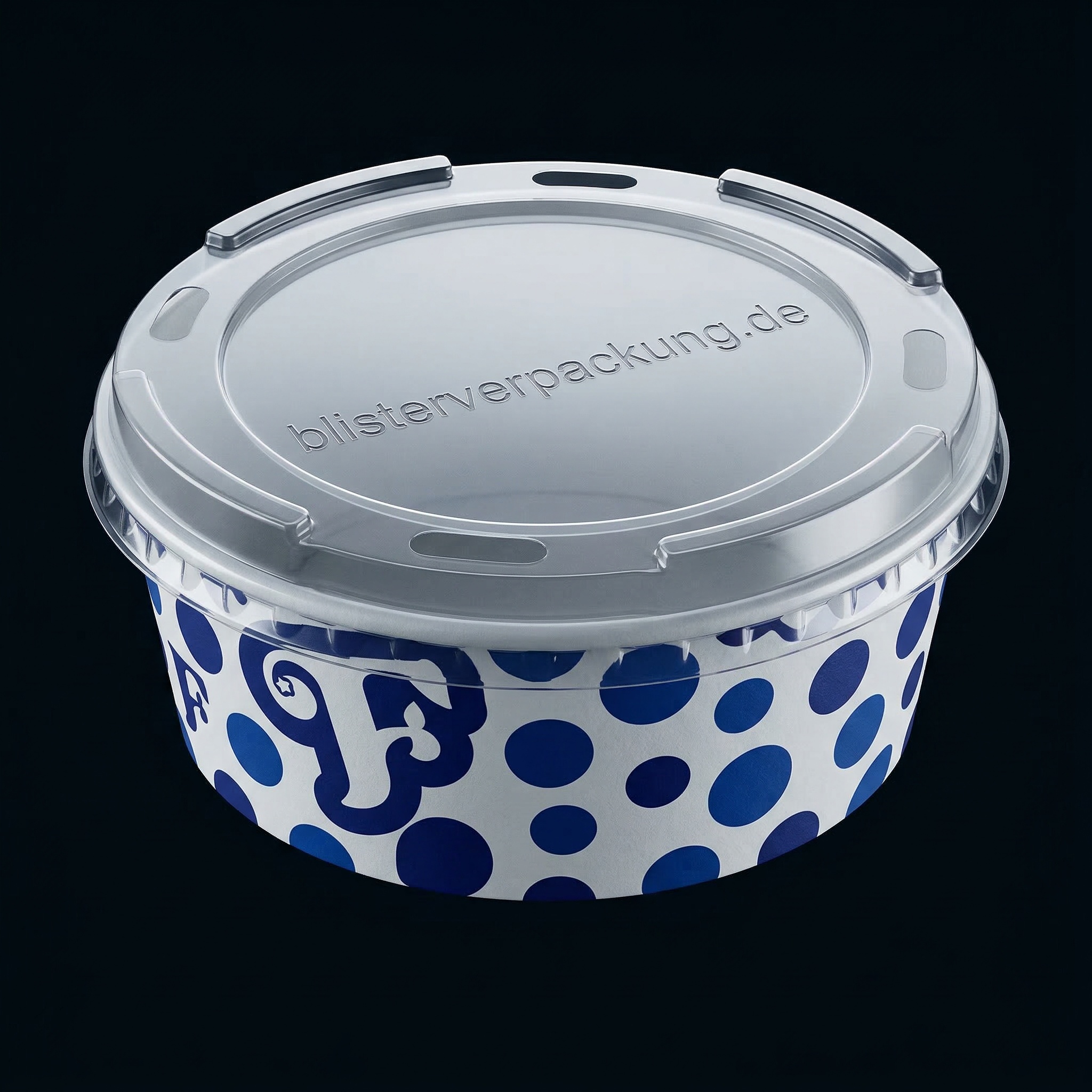Salad bowl paper with PET lid — Scafa Thermoforming